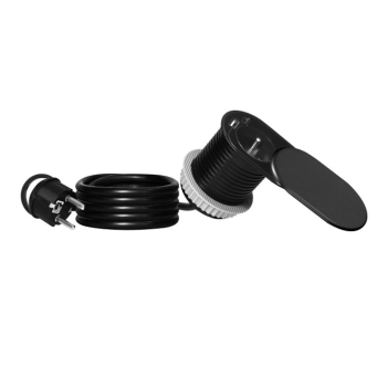 GNIAZDO MEBLOWE KABEL 1,9mORNO OR-GM-9042/B Ø6cm 2xUSB